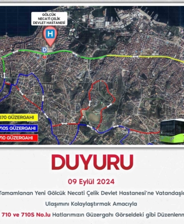 Gölcük’te 3 hatta güzergah değişikliği