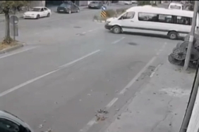 Kaza yapmamak için manevra yaptı, kaldırıma çıkarak durabildi