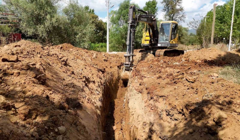 Kınık köyündeki altyapı çalışması tamamlandı