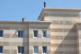 Maltepe’de metrelerce yüksekte tehlikeli eğlence