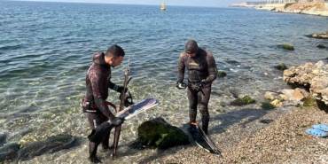 Marmara’da 2 dalgıç, 320 kilogram orkinos avladı