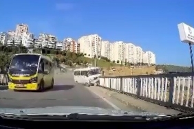 Minibüsün dereye uçma anı kameraya yansıdı