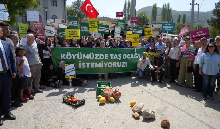 Nilüfer ilçesine yapılmak istenilen taş ocağına vatandaştan tepki