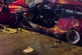 Otomobil belediye otobüsüne çarptı: 1 ölü, 3 yaralı