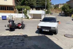 Otomobil ile motosiklet çarpıştı, 1 kişi yaralandı