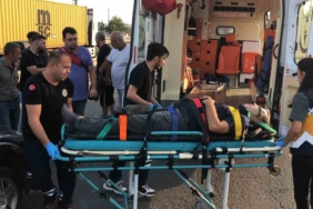 Otomobilin çarptığı yayanın ağır yaralandığı kaza kamerada