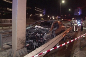 Pendik’te otomobil sürücüsü refüje girdi: 1 ağır yaralı