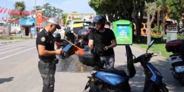Polisten motosiklet sürücülerine dronlu denetim: 210 bin TL ceza kesildi, 11 motosiklet trafikten men edildi