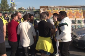 Protesto için toplanan Fenerbahçe taraftarının stada yürümesine polis engeli