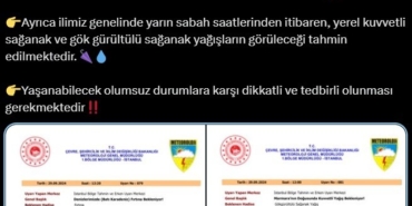 Sakarya’da fırtına ve sağanak yağış uyarısı