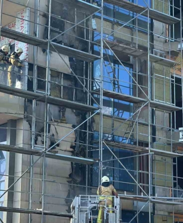 Sarıyer’de inşaatı 34 yıldır bitmeyen rezidansta yangın paniği