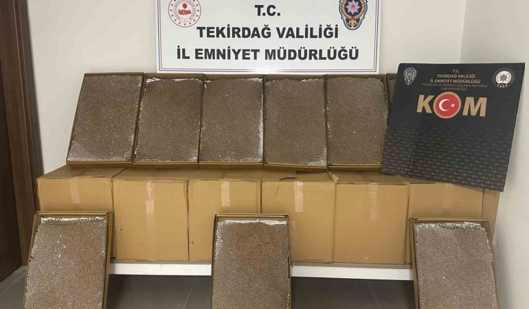 Süleymanpaşa’da 200 bin adet doldurulmuş makaron ele geçirildi
