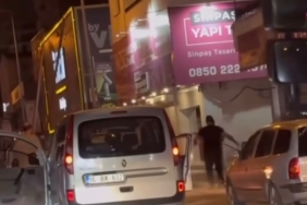 Sürücüler arası kavga kamerada