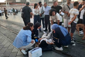 Taksim’de bir genç kız epilepsi nöbeti geçirdi