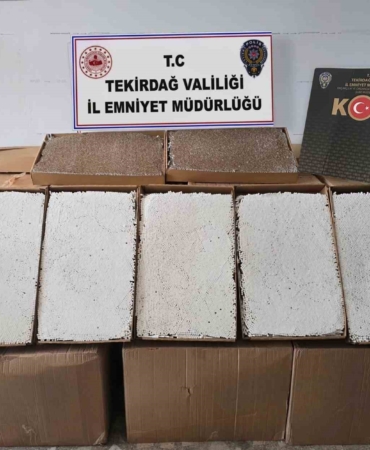 Tekirdağ’da 450 bin makaron ele geçirildi