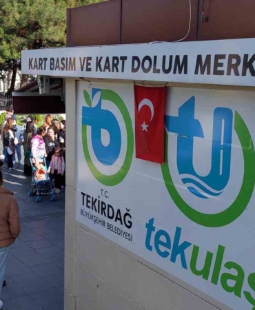 Tekirdağ’da toplu taşıma kartı kuyruğu