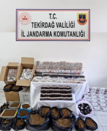 Tekirdağ’da yasa dışı tütün ticareti operasyonu