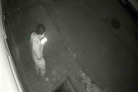 Telefona bakarken mazgala düştü: O anlar kameraya yansıdı