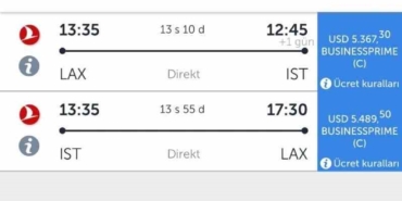 THY’nin Los Angeles gidiş dönüş bilet fiyatı dudak uçuklattı