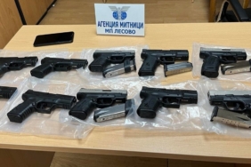 Türkiye plakalı tırda 10 adet susturucu takılan silah ele geçirildi