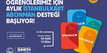 Üsküdar Belediyesi’nden öğrencilere İstanbulkart abonman desteği