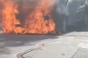 VIP minibüs cayır cayır yandı