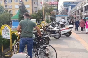 Yayaların kullanacağı alanları işgal eden motosiklet sürücüleri cezadan kaçamadı