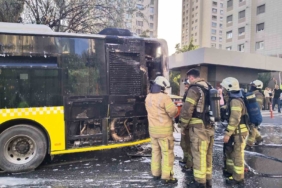 Ataşehir’de İETT otobüsü alev alev yandı, faciadan dönüldü