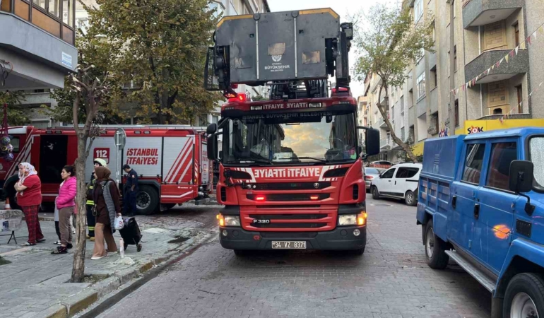 Avcılar’da yangın çıkan dairede mahsur kalan tavşanı itfaiye kurtardı