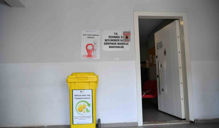 Beylikdüzü Belediyesi’nden çevre dostu hareket: Mahallelere atık yağ kutusu yerleştirildi
