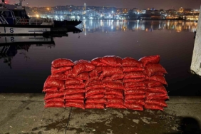 Beyoğlu’nda 75 çuval kaçak midye ele geçirildi