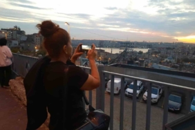 Beyoğlu’nda gün batımı manzarası hayran bıraktı