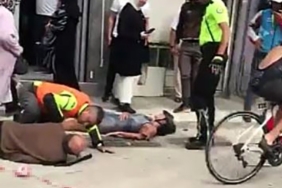 Bisiklet yarışında talihsiz kaza