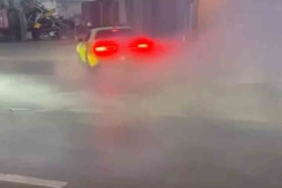 Cadde üzerinde drift kamerada