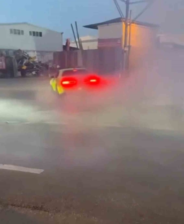Cadde üzerinde drift kamerada