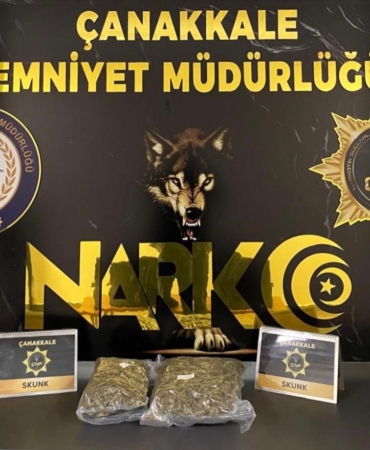 Çanakkale’de 1 kilo 700 gram uyuşturucu madde ele geçirildi