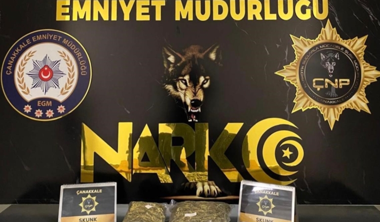 Çanakkale’de 1 kilo 700 gram uyuşturucu madde ele geçirildi