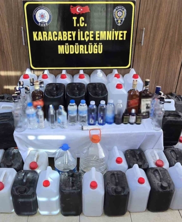 Karacabey’de sahte ve kaçak alkol operasyonu