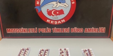 Keşan’da sentetik ecza ile yakalanan şüpheli gözaltına alındı