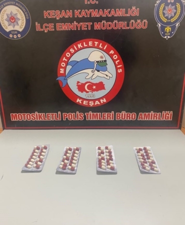 Keşan’da sentetik ecza ile yakalanan şüpheli gözaltına alındı