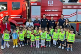 Kırklareli’nde minik öğrenciler itfaiyeci oldu