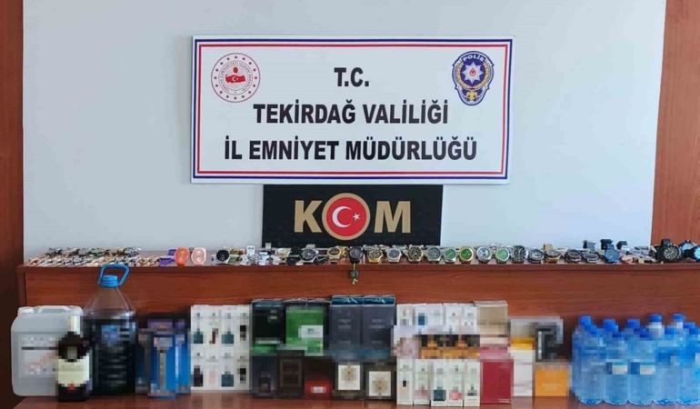 Tekirdağ’da eş zamanlı operasyon: Kaçak içki ve parfüm ele geçirildi