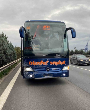 TEM’de ulaşımı aksatan kaza