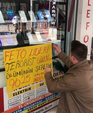 Terör Örgütü FETÖ elebaşının ölümüne indirim kampanyası yaptı