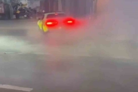 Trafiği kesip tozu dumana kattı, 33 bin lira ceza yedi