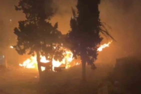 Ataşehir’de gecekondu alev alev yandı