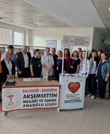 Bandırma’da organ bağışı farkındalığına gençlerden destek