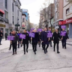 Bilecikli erkekler ‘Kadına Karşı Şiddete Hayır’ demek için yürüdü