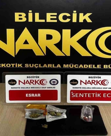 Bilecik’te durdurulan şüpheli araçta uyuşturucu madde ele geçti