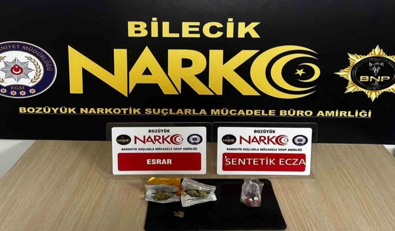 Bilecik’te durdurulan şüpheli araçta uyuşturucu madde ele geçti